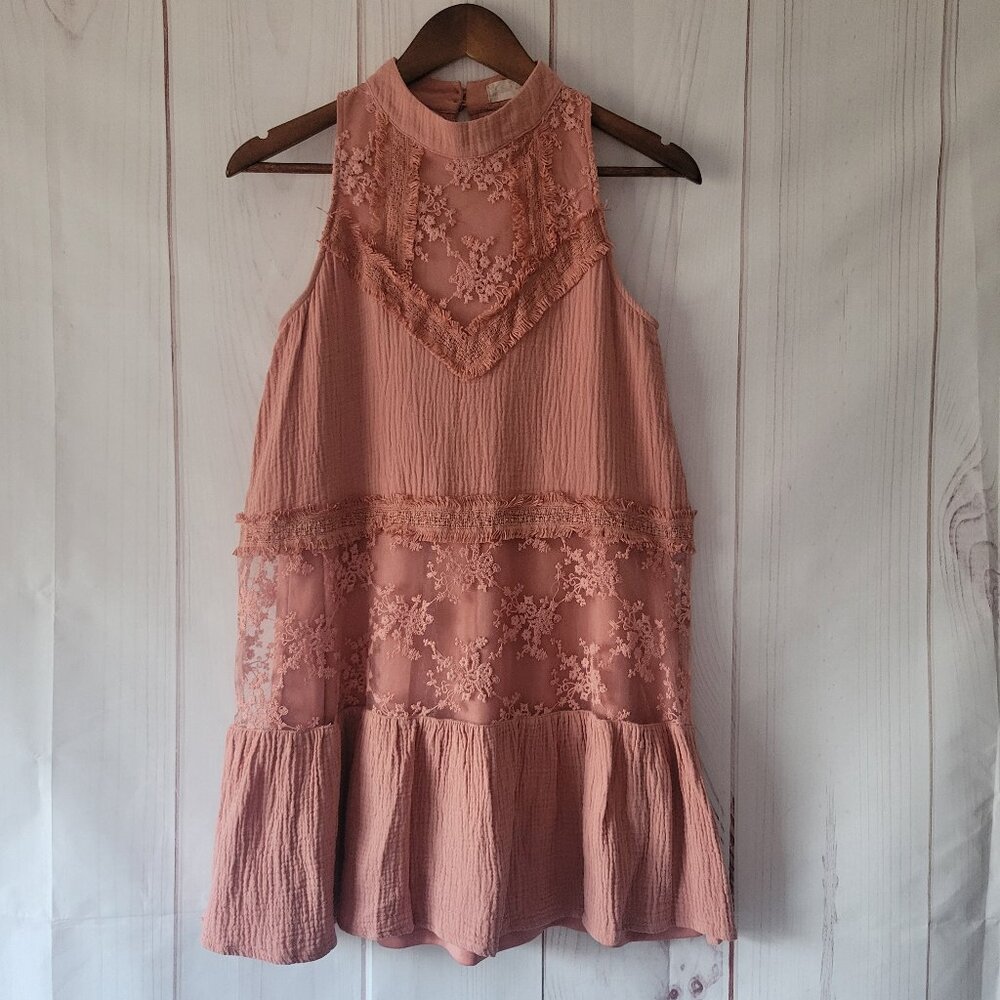 Altar’d State Boho/Lace Mini Dress, Sleeveless, Embroidered, Sz Small, EUC